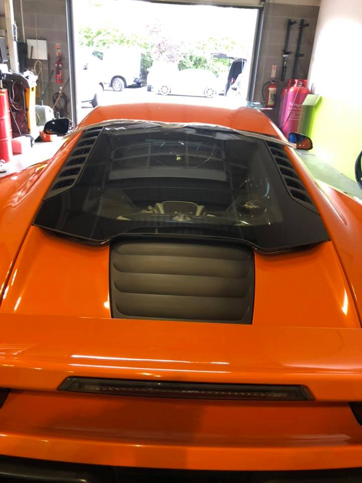 Ferrari orange rear windscreen replacement kent